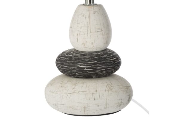 Επιτραπέζιο φωτιστικό Rockgem pakoworld Ε27 ivory-ανθρακί Φ18×33εκ 199-000456