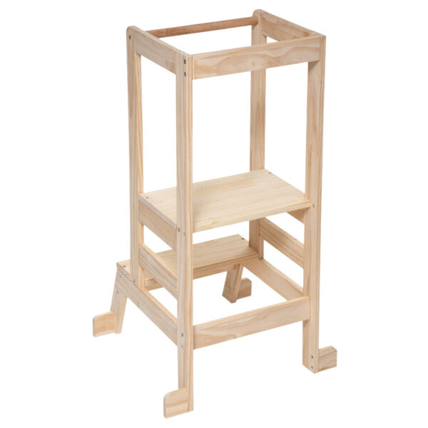 Children's observation tower Montessori pakoworld natural 51x51x90cm 199-000475