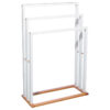 Floor hanger Tower pakoworld MDF-bamboo white-natural 55x24x82cm 199-000498