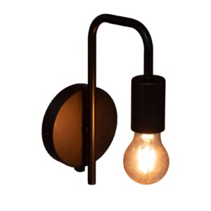 Φωτιστικό τοίχου-απλίκα Zhola pakoworld E27 40W μαύρο 17x12x25εκ 199-000532