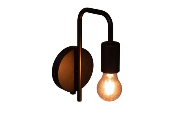 Φωτιστικό τοίχου-απλίκα Zhola pakoworld E27 40W μαύρο 17x12x25εκ 199-000532