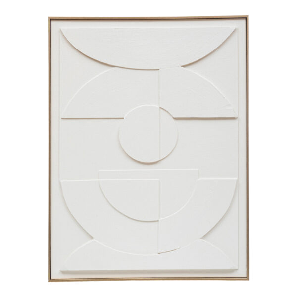 Wall deco Louna pakoworld white-natural mdf 55x4x75cm 199-000549