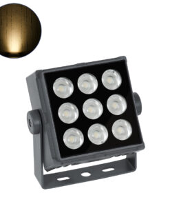 GloboStar® FLOOD-TINY 90368 Προβολέας Wall Washer για Φωτισμό Κτιρίων LED 27W 2430lm 3° DC 24V Αδιάβροχο IP65 Μ13.8 x Π16.4 x Υ7cm Θερμό Λευκό 2700K – Γκρι Ανθρακί – 3 Χρόνια Εγγύηση