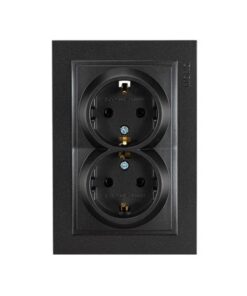 ΠΡΙΖΑ ΣΟΥΚΟ ΔΙΠΛΗ ΧΩΝΕΥΤΗ 16A ΜΑΥΡΟ EUROLAMP – 152-10336