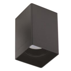 ΦΩΤΙΣΤΙΚΟ ΟΡΟΦΗΣ ΤΕΤΡΑΓΩΝΟ GU10 80x80x125 ΠΛΑΣΤΙΚΟ ΜΑΥΡΟ EUROLAMP 145-25026