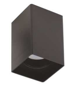 ΦΩΤΙΣΤΙΚΟ ΟΡΟΦΗΣ ΤΕΤΡΑΓΩΝΟ GU10 80x80x125 ΠΛΑΣΤΙΚΟ ΜΑΥΡΟ EUROLAMP 145-25026