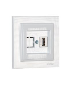 ΠΡΙΖΑ USB ΛΕΥΚΗ EUROLAMP – 152-10160