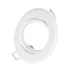 GloboStar® DELTA 77814 Χωνευτό Κινούμενο Στρόγγυλο Σποτ Οροφής για Λάμπα MR16 με Βάση GU5.3 ή GU10 – IP20 – Μεταλλικό – Φ92 x Υ28mm – Λευκό – 5 Χρόνια Εγγύηση