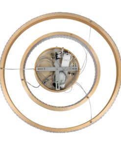 GloboStar® DIAMOND DUO 61151 Κρεμαστό Φωτιστικό Δαχτυλίδι-Κύκλος LED CCT 75W 8743lm 360° AC 220-240V – Εναλλαγή Φωτισμού μέσω Τηλεχειριστηρίου All In One Ψυχρό 6000k+Φυσικό 4500k+Θερμό 2700k Dimmable Φ40+60cm – Χρυσό Βούρτσας – 3 Years Warranty