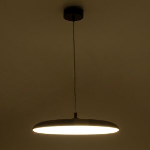 GloboStar® BARON 61254 Κρεμαστή Πλαφονιέρα Οροφής LED CCT 24W 2880lm 120° AC 220-240V – Εναλλαγή Φωτισμού μέσω Διακόπτη On/Off All In One Ψυχρό 6000k+Φυσικό 4500k+Θερμό 2700k Φ40 x Υ10cm – Μαύρο – 3 Years Warranty
