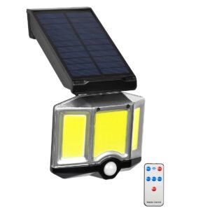 GloboStar® 71482 Αυτόνομος Ηλιακός Προβολέας LED COB 20W 1500lm με Ενσωματωμένη Μπαταρία 2400mAh – Φωτοβολταϊκό Πάνελ με Αισθητήρα Ημέρας-Νύχτας – PIR Αισθητήρα Κίνησης και Ασύρματο Χειριστήριο IR Αδιάβροχο IP65 Ψυχρό Λευκό 6000K