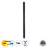 GloboStar® HOUSTON 61349 Φωτιστικό Τοίχου – Απλίκα Design LED CCT 24W 2880lm 360° AC 220-240V – Εναλλαγή Φωτισμού μέσω Διακόπτη On/Off All In One Ψυχρό 6000k+Φυσικό 4500k+Θερμό 2700k Μ6 x Π3 x Υ100cm – Μαύρο – 3 Years Warranty