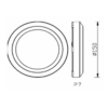 ΦΩΤΙΣΤΙΚΟ ΔΙΑΔΡΟΜΩΝ ΣΚΑΛΟΠΑΤΙΩΝ LED Φ150Χ27mm 5W 260lm IP65 ΠΛΑΣΤΙΚΟ ΛΕΥΚΟ SEASIDE UNIVERSE – 1-U005593