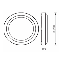 ΦΩΤΙΣΤΙΚΟ ΔΙΑΔΡΟΜΩΝ ΣΚΑΛΟΠΑΤΙΩΝ LED Φ150Χ27mm 5W 260lm IP65 ΠΛΑΣΤΙΚΟ ΛΕΥΚΟ SEASIDE UNIVERSE – 1-U005593