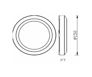 ΦΩΤΙΣΤΙΚΟ ΔΙΑΔΡΟΜΩΝ ΣΚΑΛΟΠΑΤΙΩΝ LED Φ150Χ27mm 5W 260lm IP65 ΠΛΑΣΤΙΚΟ ΛΕΥΚΟ SEASIDE UNIVERSE – 1-U005593
