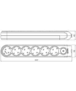 ΠΟΛΥΠΡΙΖΟ 6 ΘΕΣΕΩΝ ΜΕ ΠΑΙΔ.ΠΡΟΣΤΑΣΙΑ ΜΕ ΔΙΑΚΟΠΤΗ ΚΑΙ ΚΑΛΩΔΙΟ 2m 3X1,5 ΜΕ ΒΑΣΗ ΕΠΙΤΟΙΧΗ ΛΕΥΚΟ MAKEL – 2-MN6310034