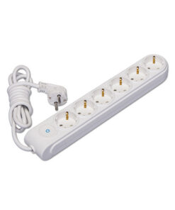 ΠΟΛΥΠΡΙΖΟ 6 ΘΕΣΕΩΝ ΜΕ ΠΑΙΔ.ΠΡΟΣΤΑΣΙΑ ΜΕ ΔΙΑΚΟΠΤΗ ΚΑΙ ΚΑΛΩΔΙΟ 2m 3X1,5 ΜΕ ΒΑΣΗ ΕΠΙΤΟΙΧΗ ΛΕΥΚΟ MAKEL – 2-MN6310034