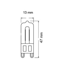 ΛΑΜΠΑ LED COB G9 GLASS 2W 3000K 220-240V 230lm UNIVERSE – 2-U005272