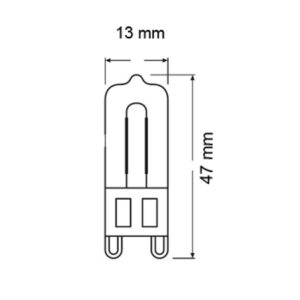 ΛΑΜΠΑ LED COB G9 GLASS 2W 3000K 220-240V 230lm UNIVERSE – 2-U005272