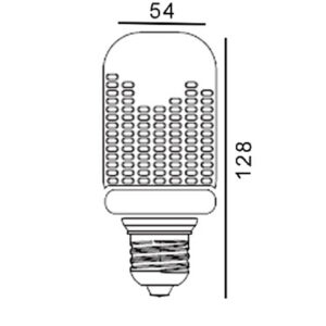 ΛΑΜΠΑ LED SMD FLAME 3W E27 220-240V 60lm UNIVERSE – 2-U006415