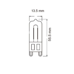 ΛΑΜΠΑ LED COB G9 GLASS 3W 3000K 220-240V 300lm UNIVERSE – 2-U006453