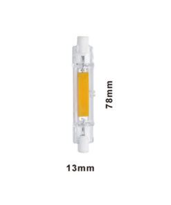 ΛΑΜΠΑ LED COB R7S 78MM GLASS 5W 3000K 220-240V 500lm UNIVERSE – 2-U009157