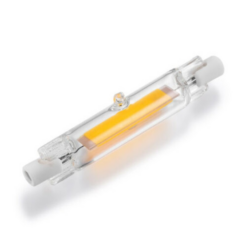ΛΑΜΠΑ LED COB R7S 78MM GLASS 5W 3000K 220-240V 500lm UNIVERSE – 2-U009157