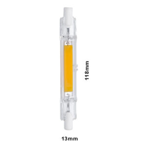 ΛΑΜΠΑ LED COB R7S 118MM GLASS 8W 3000K 220-240V 850lm  UNIVERSE – 2-U009164