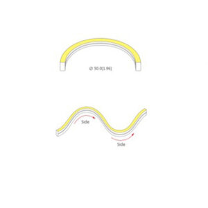 MINI NEON FLEX LED TAINIA 10W 4000K 24V 700lm 160° IP65 DIMMABLE 5M UNIVERSE – 2-U009690