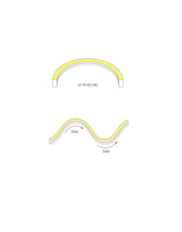 MINI NEON FLEX LED TAINIA 10W 4000K 24V 700lm 160° IP65 DIMMABLE 5M UNIVERSE – 2-U009690