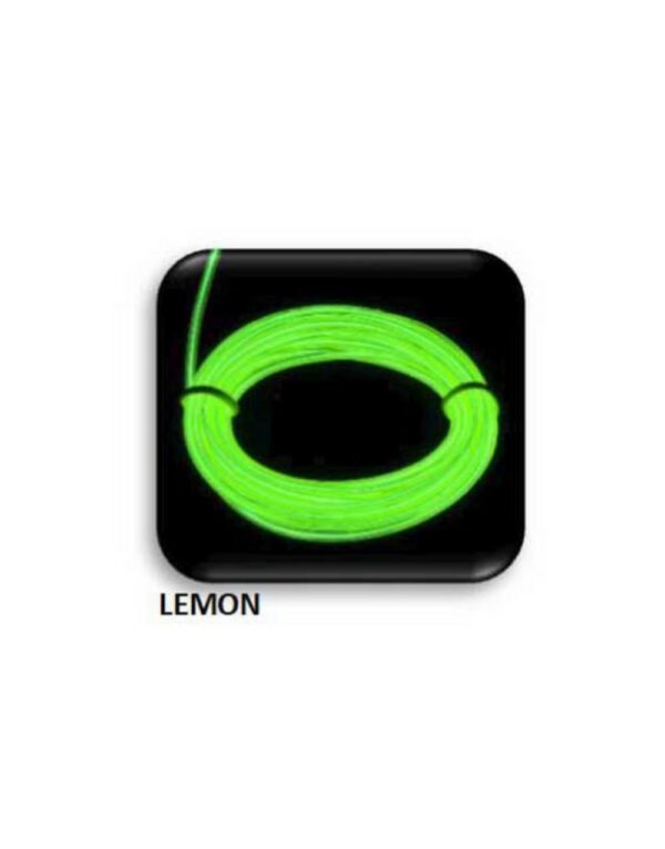 NEON FLUORESCENT LIGHT LEMON 3m ΜΕ ΤΡΟΦΟΔΟΤΙΚΟ ΜΠΑΤΑΡΙΑΣ (2ΧΑΑ not icl.) UNIVERSE – 2-U011105