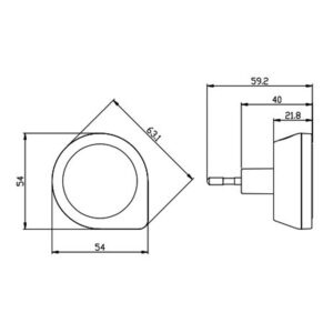 ΦΩΤΑΚΙ ΝΥΚΤΟΣ LED 0,2W 4000Κ 230V ME AIΣΘΗΤΗΡΑ ΦΩΤΟΣ ΣΤΡΟΓΓΥΛΟ UNIVERSE – 2-U011754