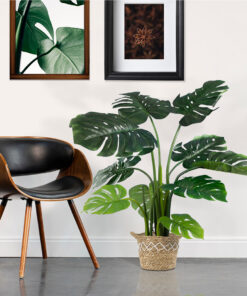 GloboStar® Artificial Garden MONSTERA 20002 Τεχνητό Διακοσμητικό Φυτό Μονστέρα Υ120cm