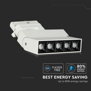 LED Φωτιστικό Ράγας 12W V-TAC PRO Samsung Chip Λευκό CRI 90 30° Φυσικό 4000K – 20004