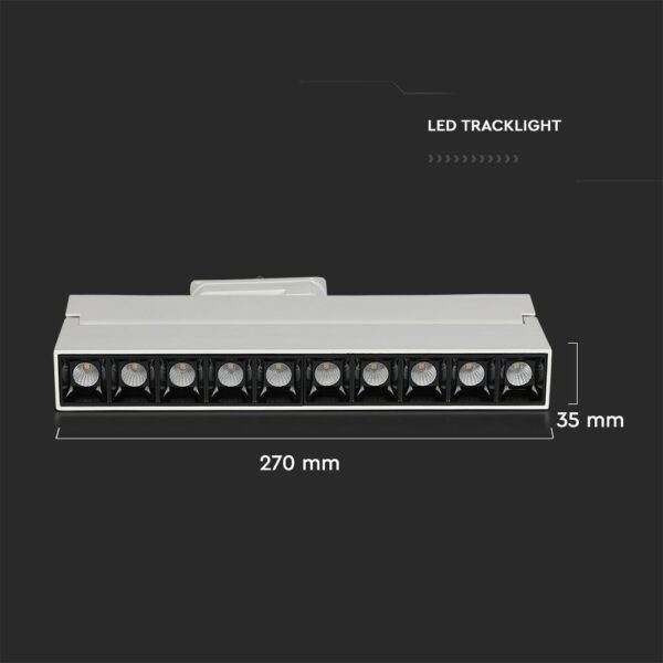 LED Φωτιστικό Ράγας 25W V-TAC PRO Samsung Chip Λευκό CRI 90 30° Φυσικό 4000K – 20010