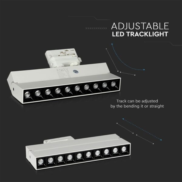 LED Φωτιστικό Ράγας 25W V-TAC PRO Samsung Chip Λευκό CRI 90 30° Φυσικό 4000K – 20010