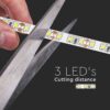 LED Ταινία 8W V-TAC Dimmable 800lm/m Ψυχρό Λευκό 6400K 5 Μέτρα – 212002