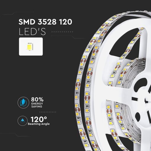 LED Ταινία 8W V-TAC Dimmable 800lm/m Ψυχρό Λευκό 6400K 5 Μέτρα – 212002
