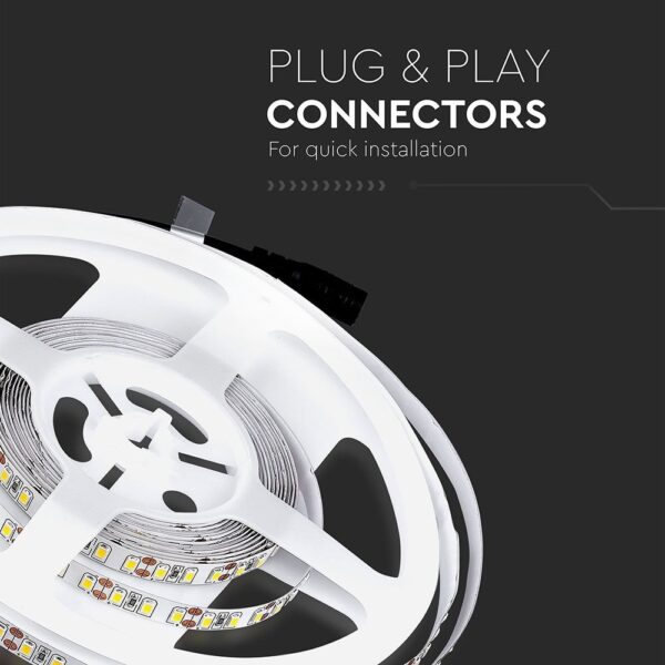 LED Ταινία 8W V-TAC Dimmable 800lm/m Ψυχρό Λευκό 6400K 5 Μέτρα – 212002