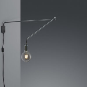 Φωτιστικό Τοίχου Trio Lighting   E27 Μαύρο Ματ Μεταλλικό    200200132