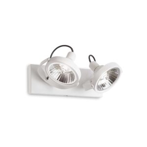 IDEAL LUX Πλαφονιέρα Οροφής GLIM 2xGU10 Λευκού Χρώματος – 200200