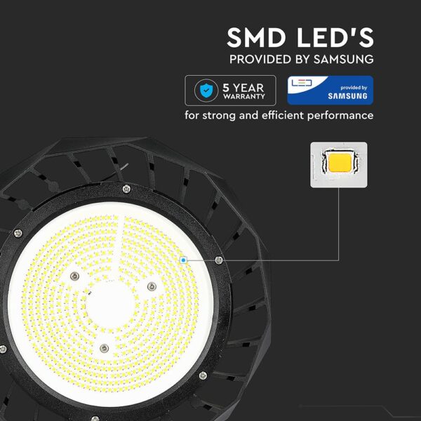 LED Καμπάνα Μαύρη 100W V-TAC PRO Samsung Chip 120° 16000lm IP65 Φυσικό 4000K – 20024
