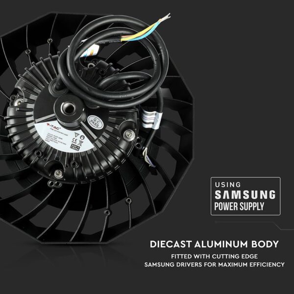 LED Καμπάνα Μαύρη 100W V-TAC PRO Samsung Chip 120° 16000lm IP65 Φυσικό 4000K – 20024