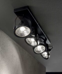 IDEAL LUX Πλαφονιέρα Οροφής GLIM 4xGU10 Λευκού Χρώματος – 200217
