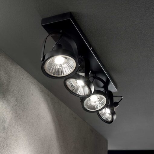 IDEAL LUX Πλαφονιέρα Οροφής GLIM 4xGU10 Λευκού Χρώματος – 200217