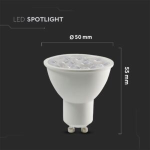 LED SPOT Λάμπα GU10 6W V-TAC PRO Samsung Chip 10° 500lm Φυσικό Λευκό 4000K – 20027