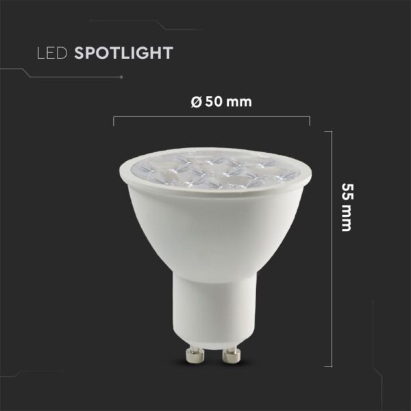LED SPOT Λάμπα GU10 6W V-TAC PRO Samsung Chip 10° 500lm Φυσικό Λευκό 4000K – 20027