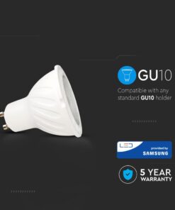 LED SPOT Λάμπα GU10 6W V-TAC PRO Samsung Chip 10° 500lm Φυσικό Λευκό 4000K – 20027