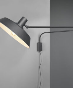 Φωτιστικό Τοίχου Trio Lighting E27 Μαύρο Ματ Μεταλλικό 200300132