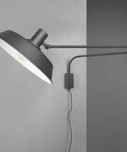 Φωτιστικό Τοίχου Trio Lighting E27 Μαύρο Ματ Μεταλλικό 200300132